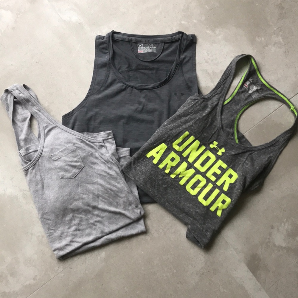 Three Under Armour tank tops GUC